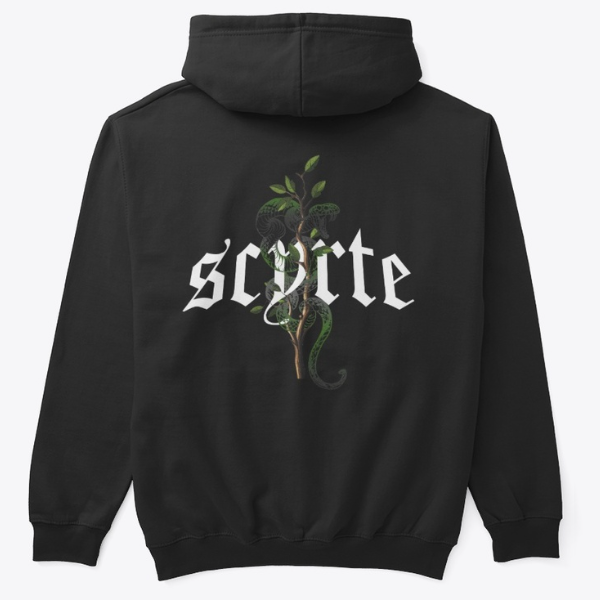 GREEN Snake Hoodie - BLACK