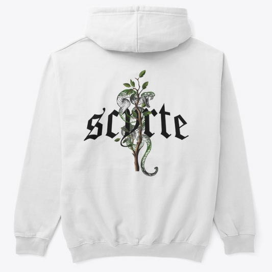 GREEN Snake Hoodie - WHITE