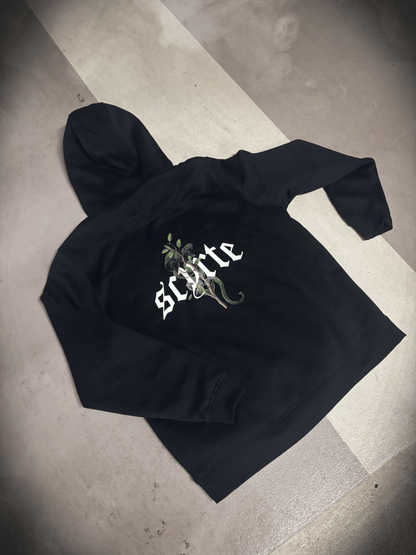GREEN Snake Hoodie - BLACK