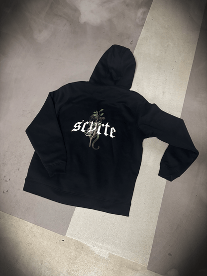 GREEN Snake Hoodie - BLACK